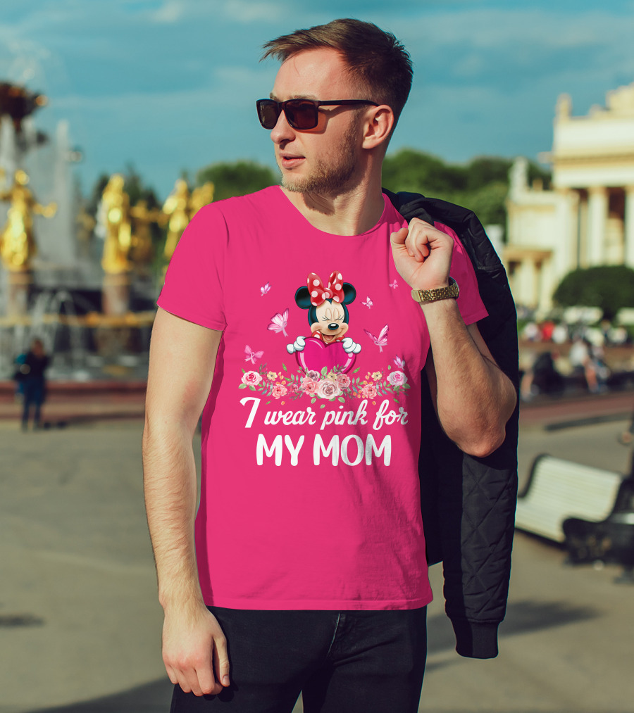 Minnie I Wear Pink For My Mom T-Shirt