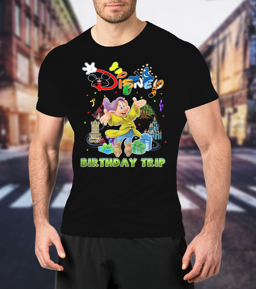 Disney Dopey Birthday Trip Celebration Gift Adventure T-Shirt