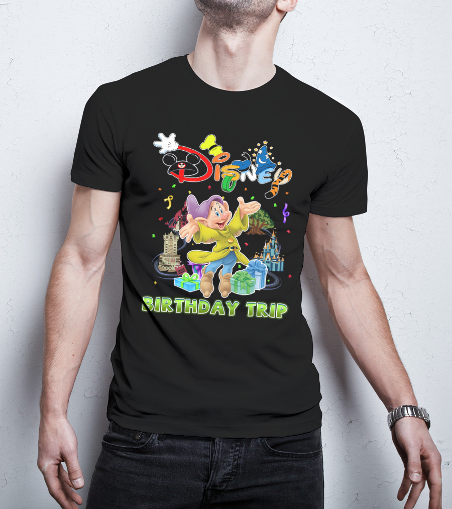 Disney Dopey Birthday Trip Celebration Gift Adventure T-Shirt