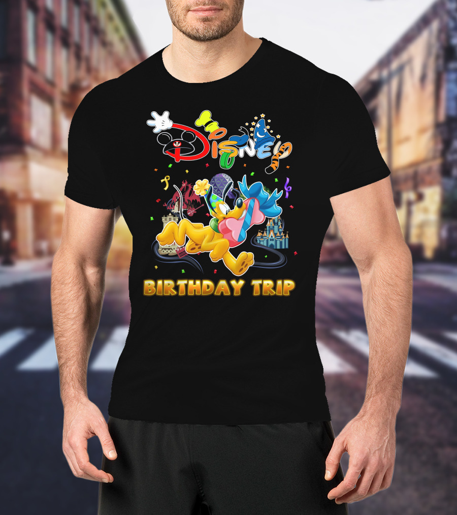 Disney Pluto Birthday Trip Celebration Adventure T-Shirt