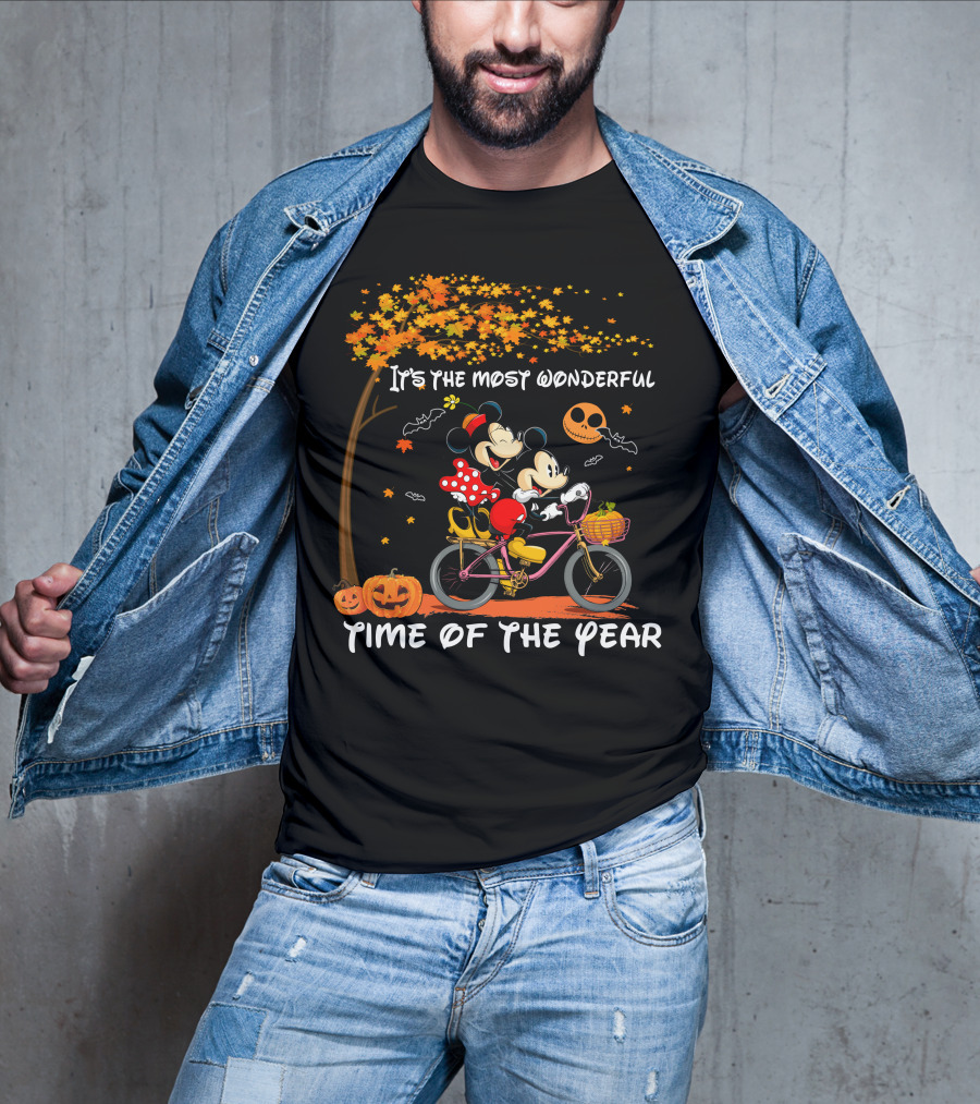 It's The Most Wonderful Time Of The Year Mickey And Minnie Halloween Cycling Adventure T-Shirt
