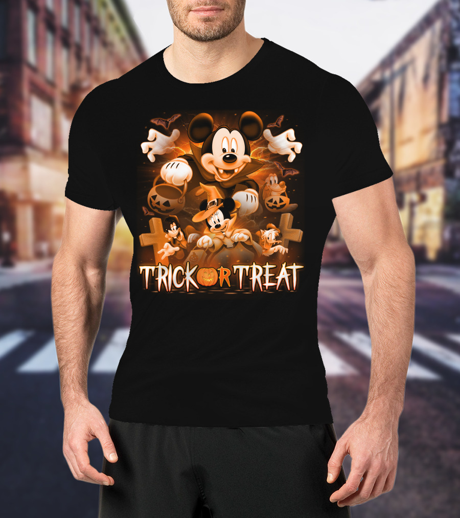 Trick Or Treat Mickey Mouse Halloween Adventure T-Shirt