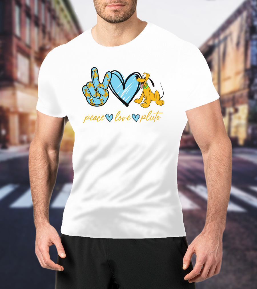 Peace Love Pluto Vintage Cartoon Inspired T-Shirt