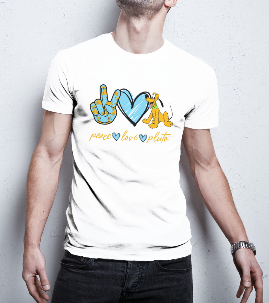 Peace Love Pluto Vintage Cartoon Inspired T-Shirt