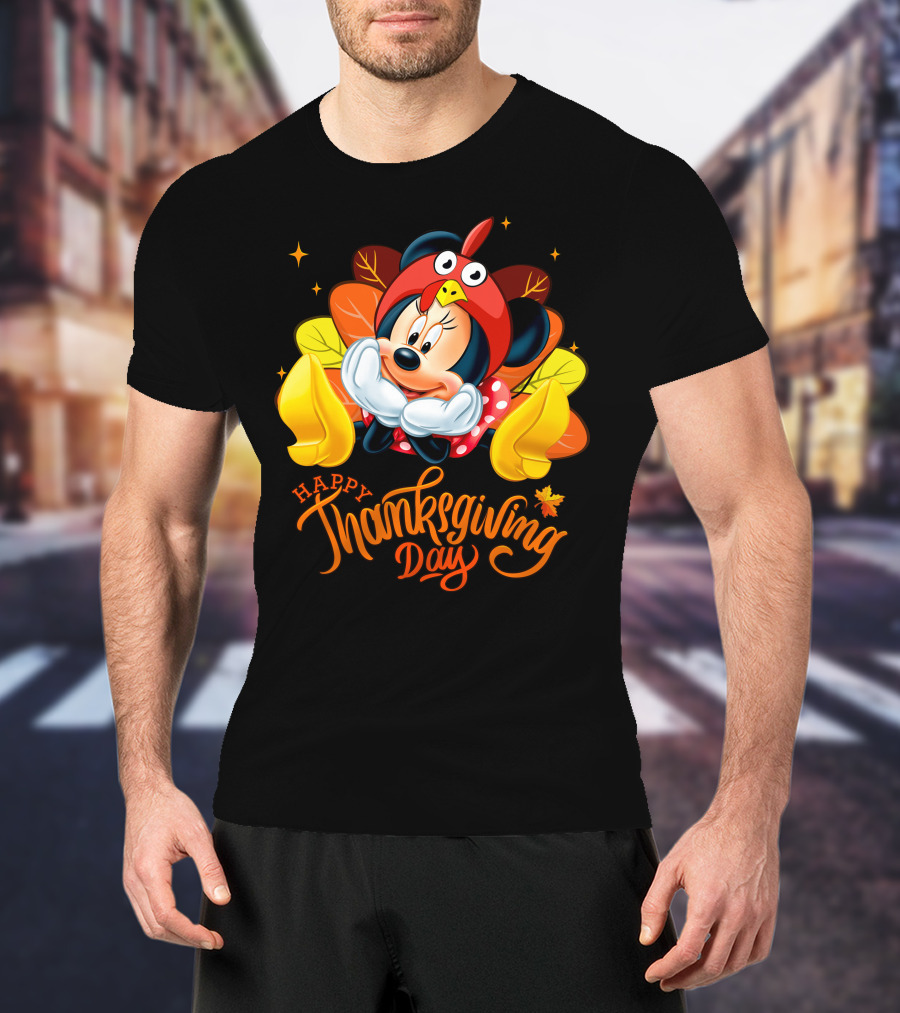 Minnie Happy Thanksgiving Day Turkey Costume T-Shirt