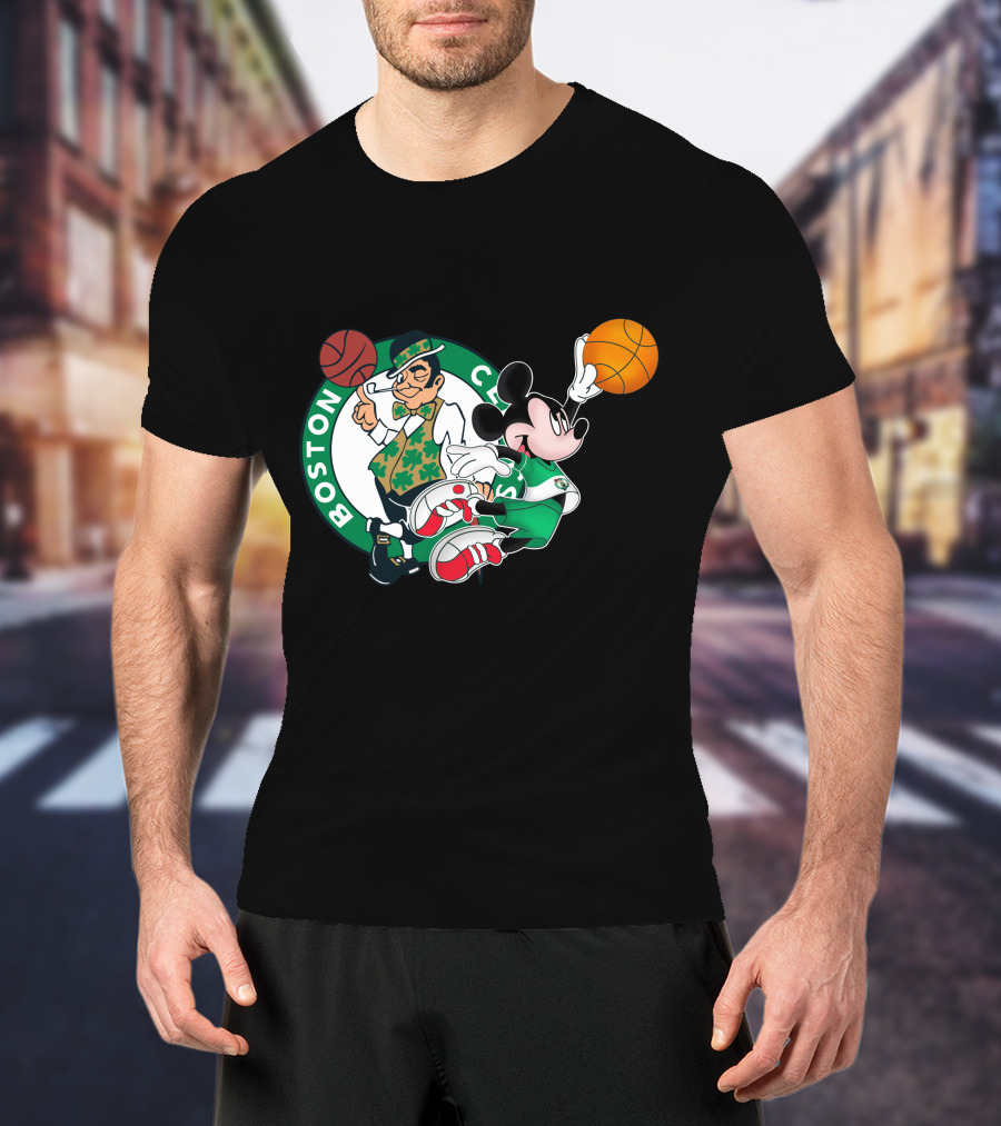 Mickey Boston Celtics Basketball Fantasy T-Shirt