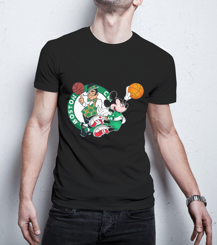 Mickey Boston Celtics Basketball Fantasy T-Shirt