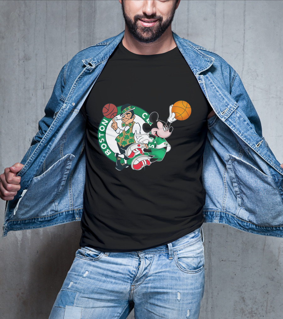 Mickey Boston Celtics Basketball Fantasy T-Shirt
