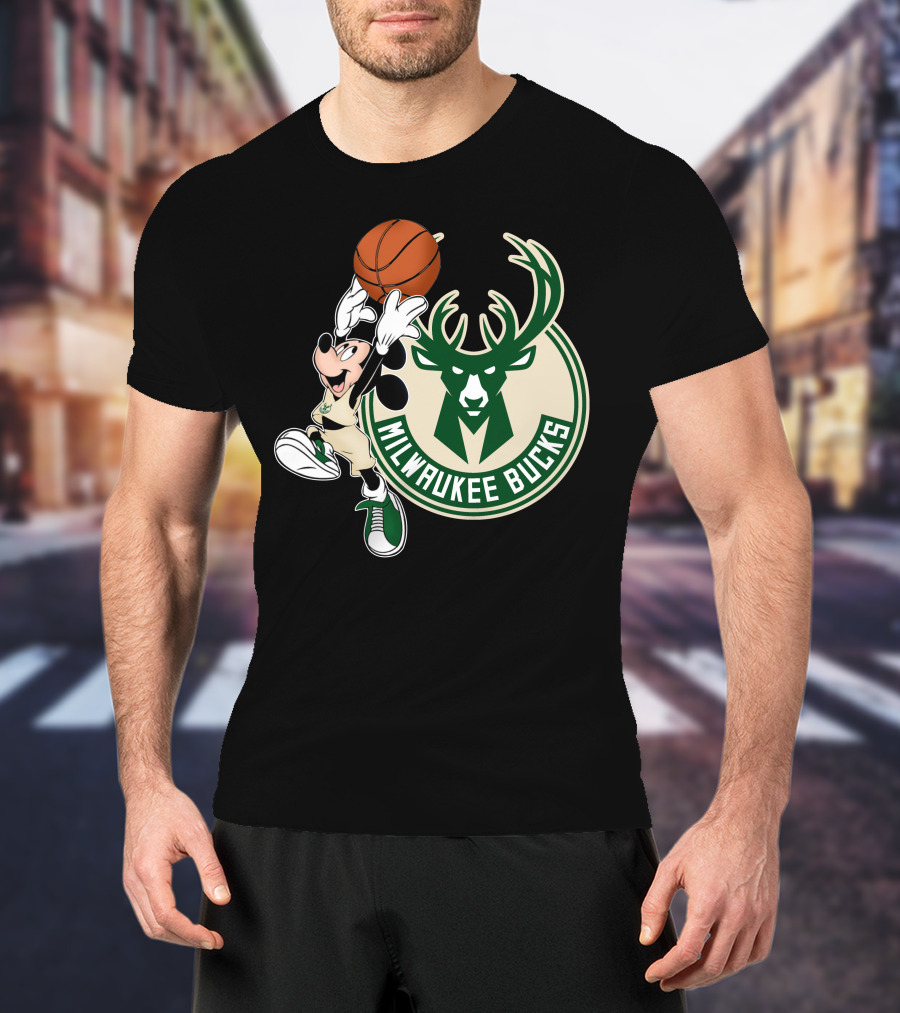 Mickey Milwaukee Bucks Basketball T-Shirt