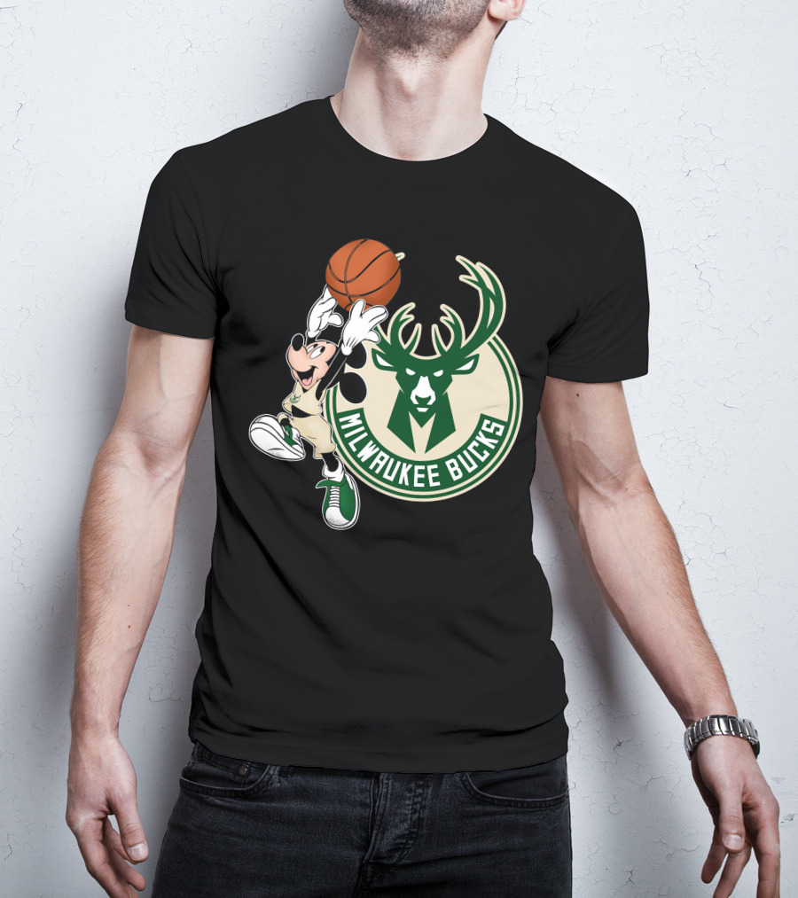 Mickey Milwaukee Bucks Basketball T-Shirt