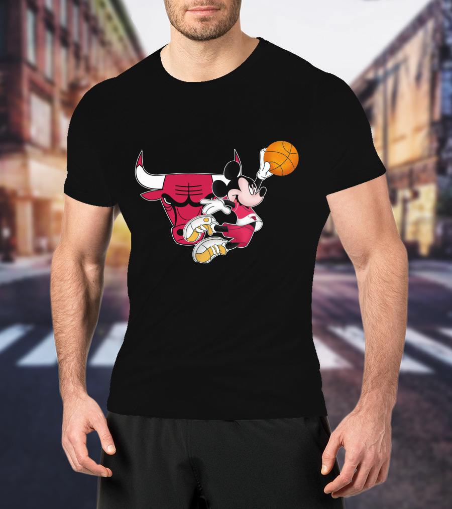 Mickey Chicago Bulls Basketball T-Shirt