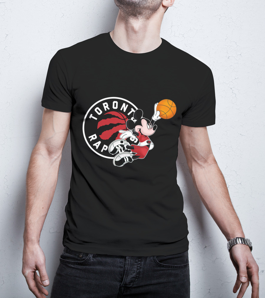 Toronto Raptors Mickey Basketball Dunk T-Shirt