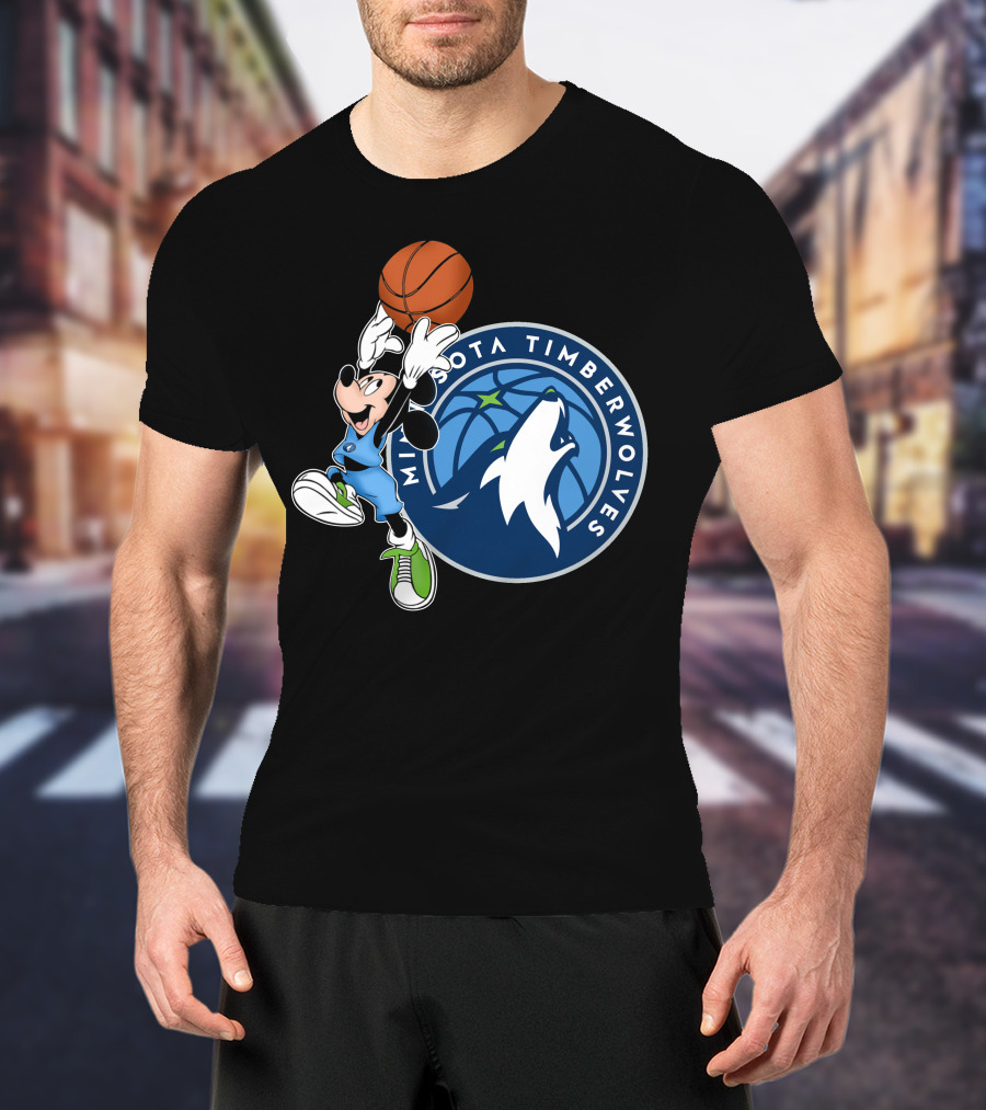 Mickey Minnesota Timberwolves Basketball T-Shirt