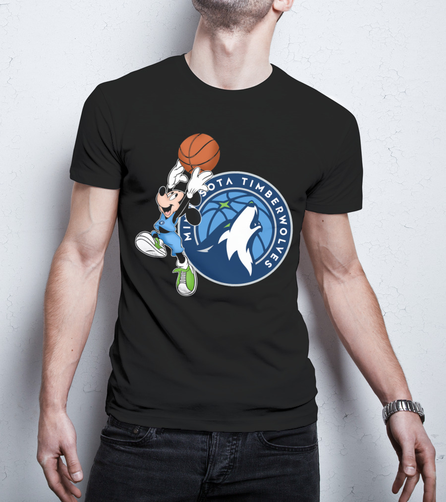 Mickey Minnesota Timberwolves Basketball T-Shirt