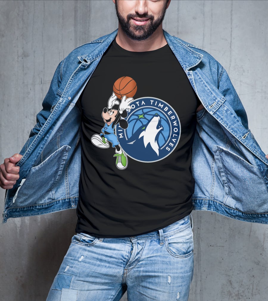 Mickey Minnesota Timberwolves Basketball T-Shirt