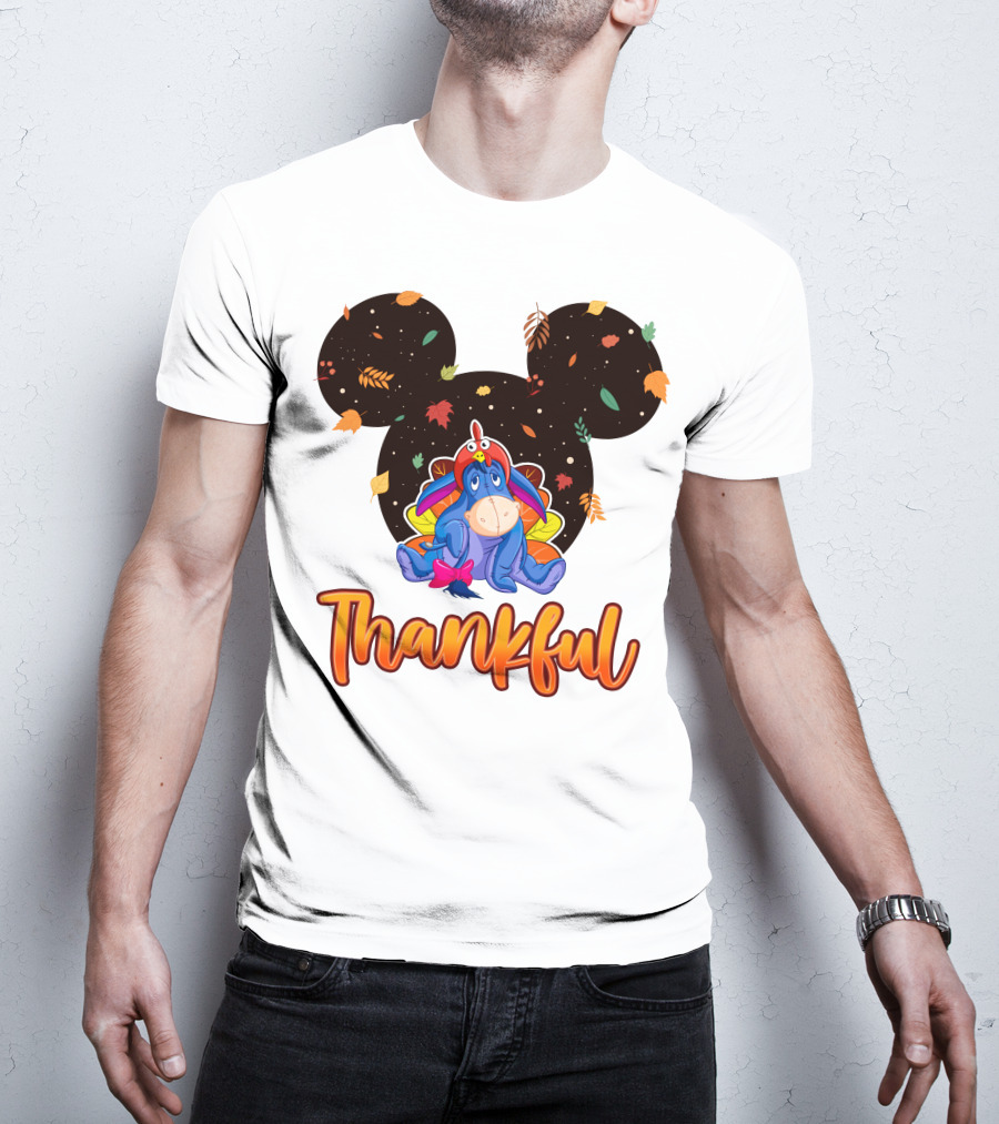 Eeyore Thankful Fall Mickey Ears T-Shirt