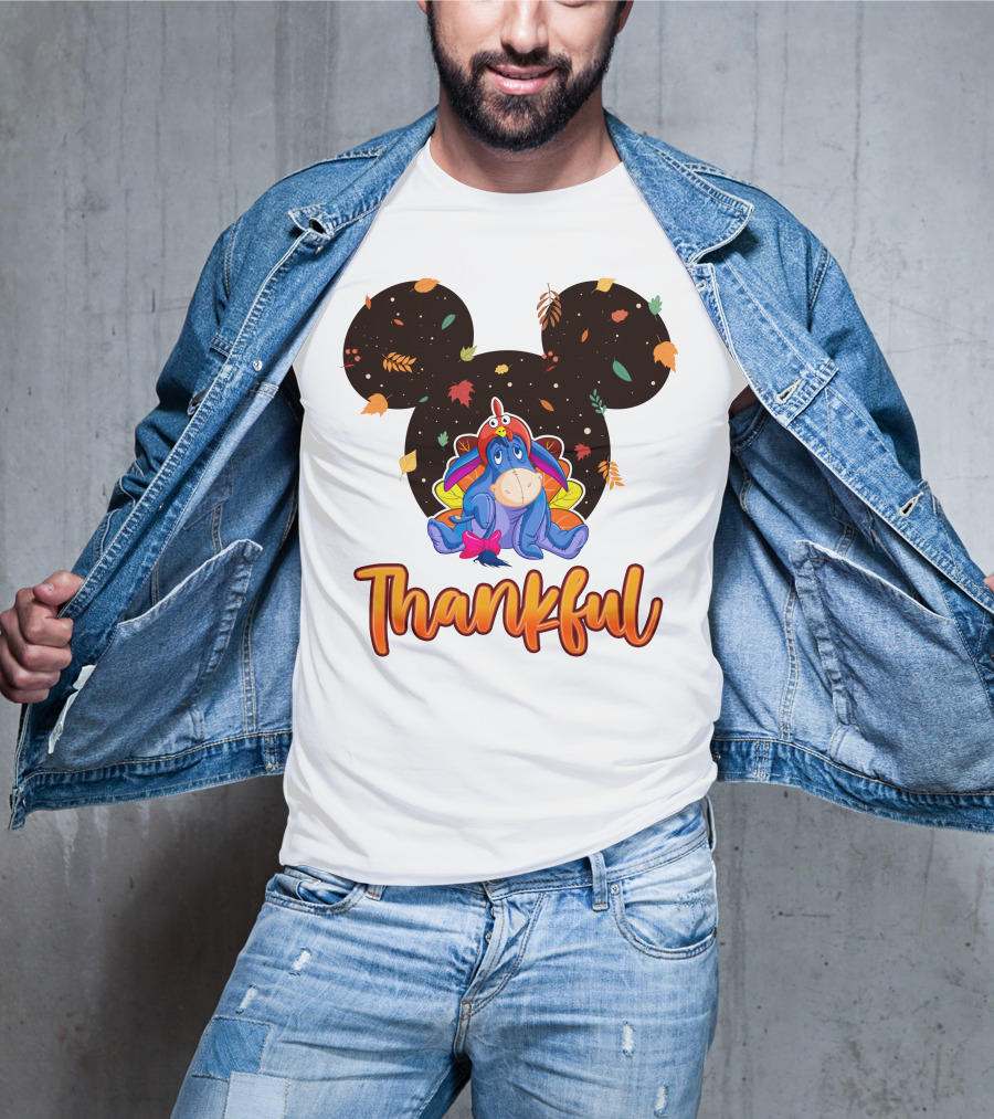 Eeyore Thankful Fall Mickey Ears T-Shirt