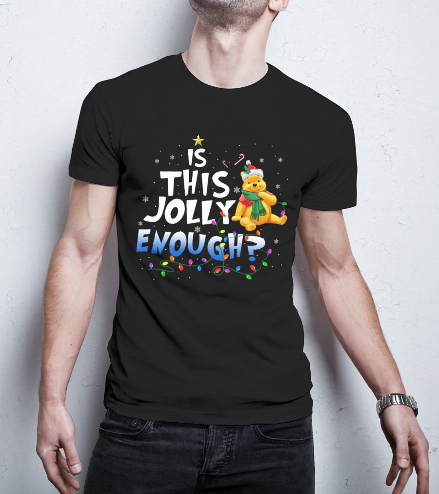 Is This Jolly Enough Pooh Christmas Lights T-Shirt