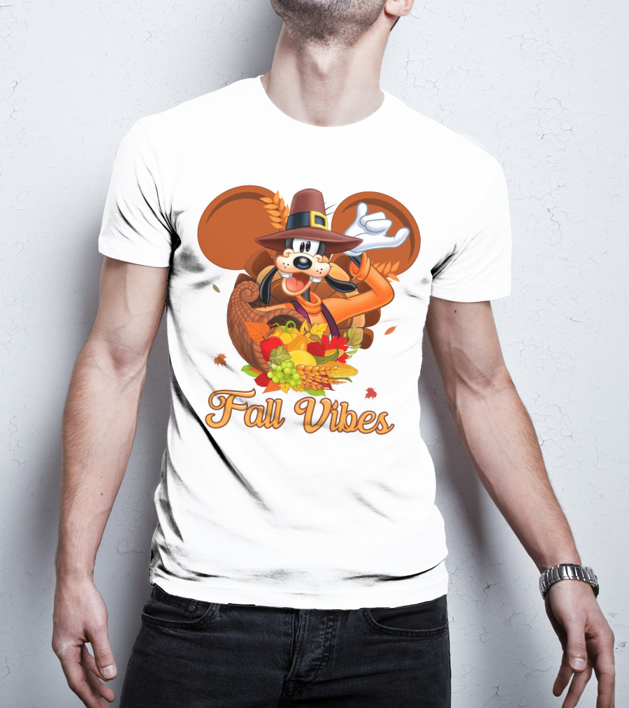 Goofy Fall Vibes Thanksgiving Cornucopia T-Shirt