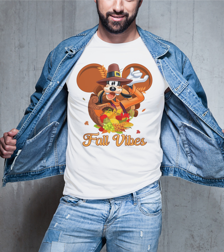 Goofy Fall Vibes Thanksgiving Cornucopia T-Shirt