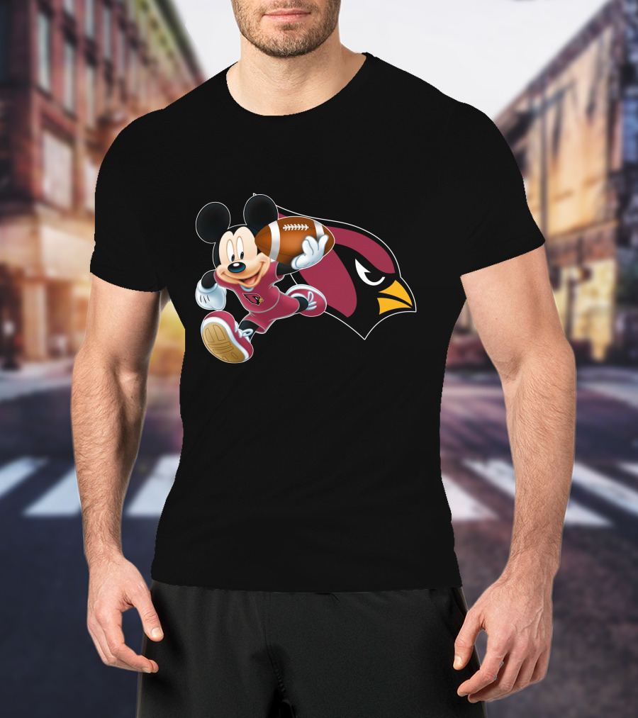 Mickey Arizona Cardinals Football Run T-Shirt
