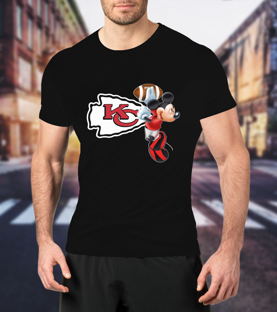 Mickey Kc Chiefs Football T-Shirt