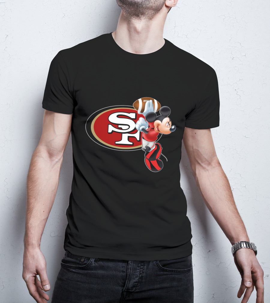 Mickey Mouse San Francisco 49ers Football T-Shirt
