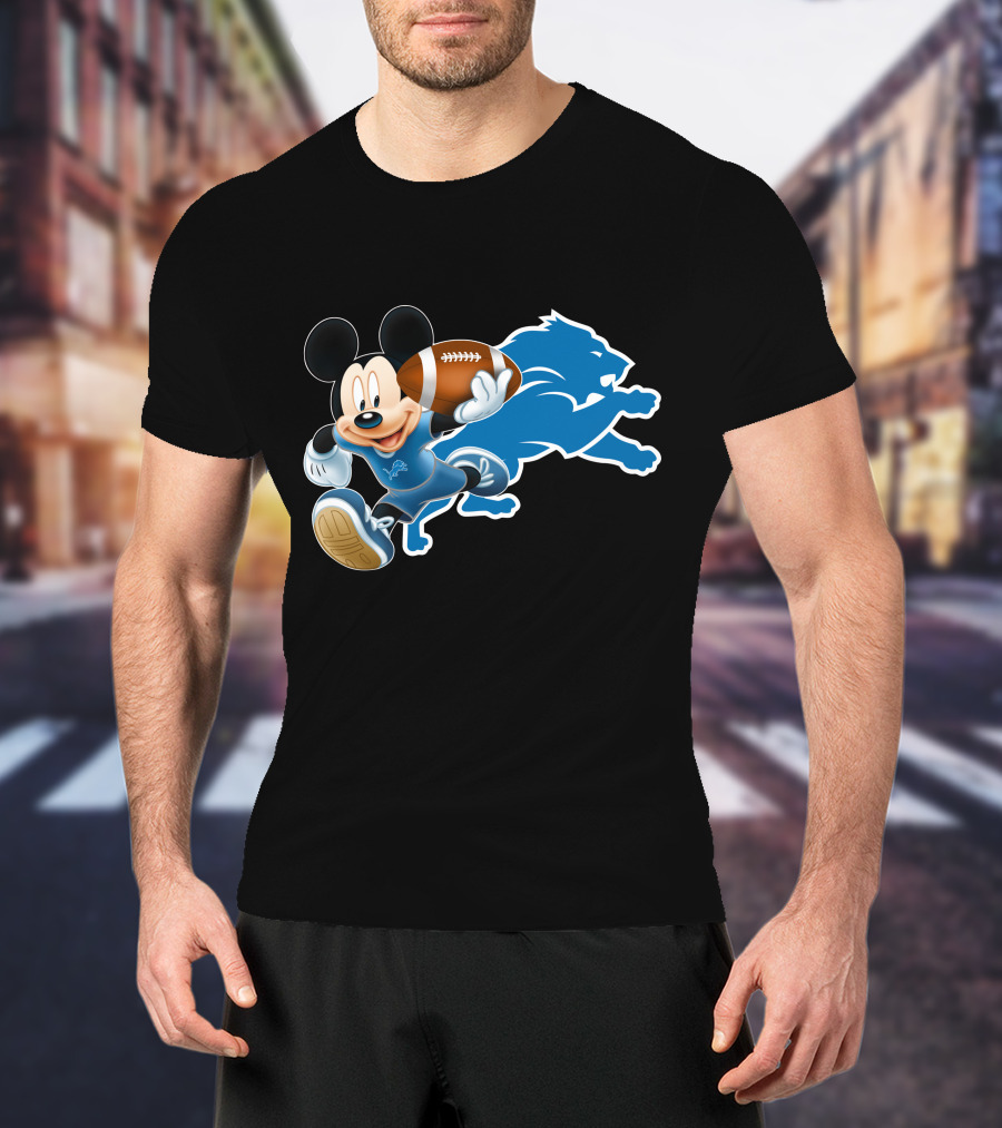 Mickey Mouse Detroit Lions Football T-Shirt