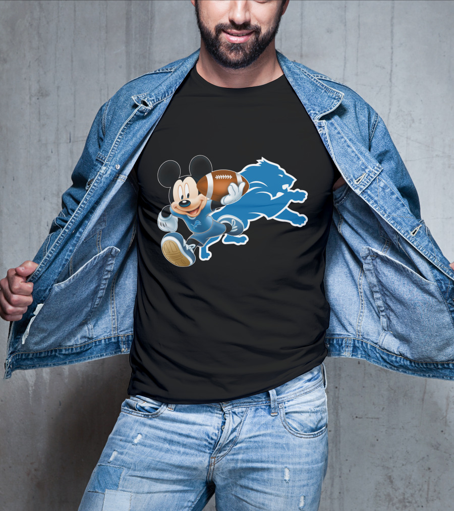 Mickey Mouse Detroit Lions Football T-Shirt