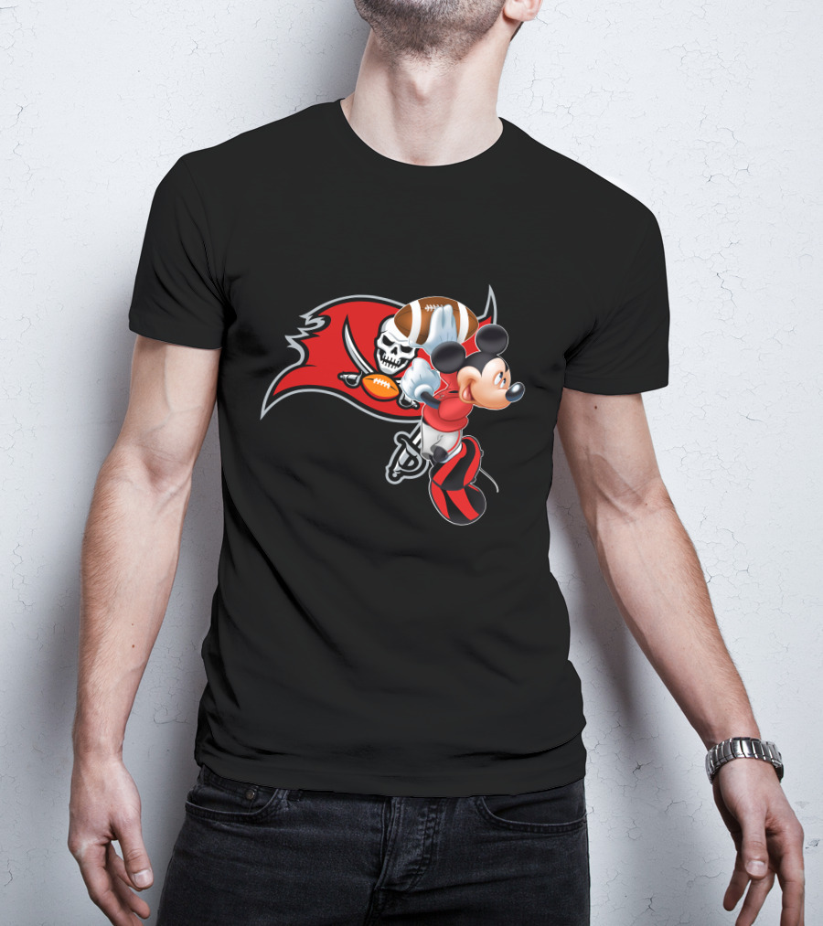 Mickey Buccaneers Football Crossover Tbb T-Shirt