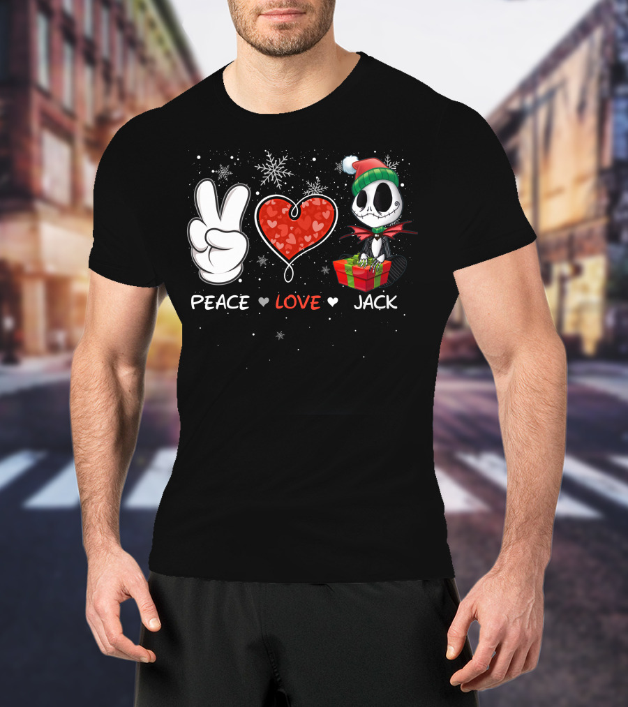 Peace Love Jack Christmas Gift T-Shirt