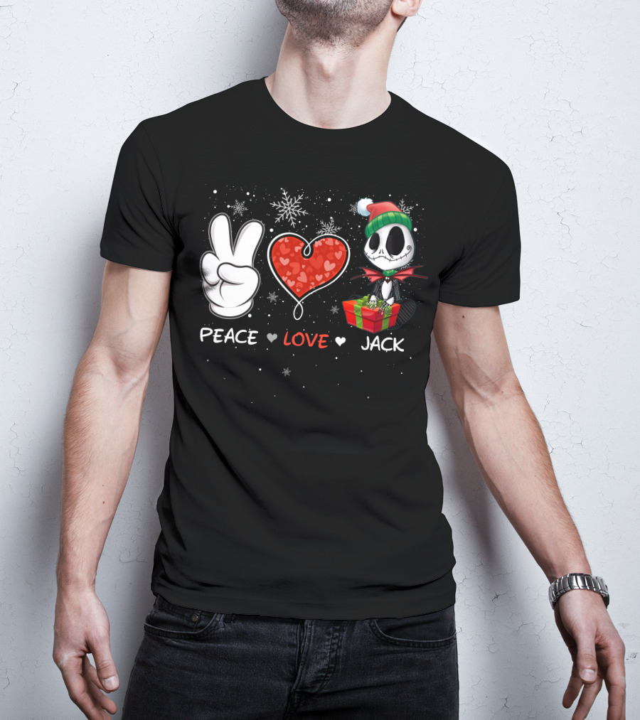Peace Love Jack Christmas Gift T-Shirt
