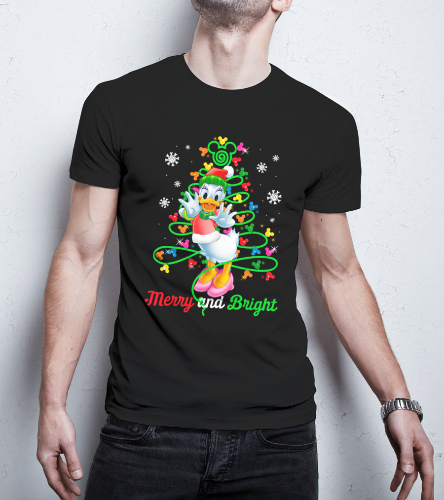Merry And Bright Daisy Holiday Celebration T-Shirt