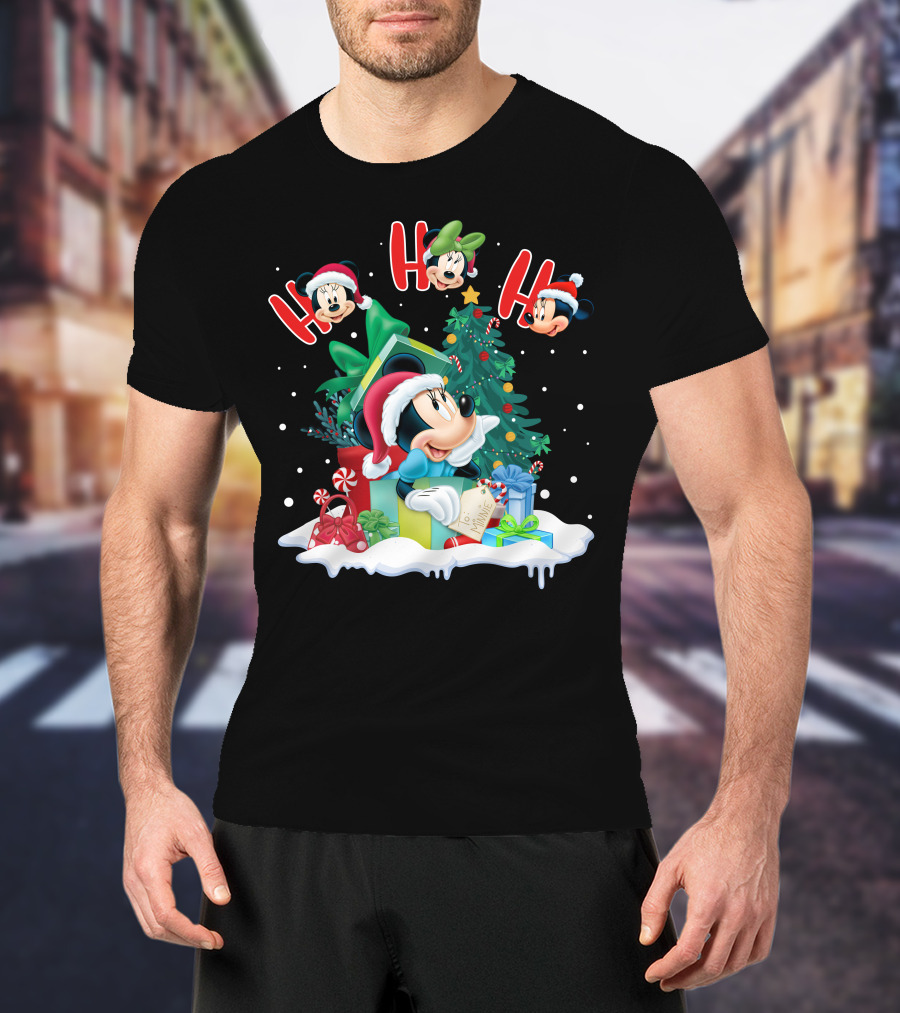 Ho Ho Ho Merry Christmas Minnie Mouse Holiday Magic T-Shirt