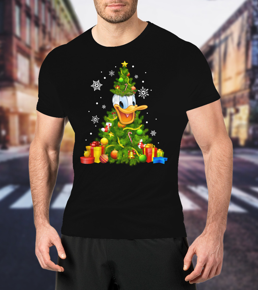 Donald Christmas Tree Snowflakes Presents T-Shirt