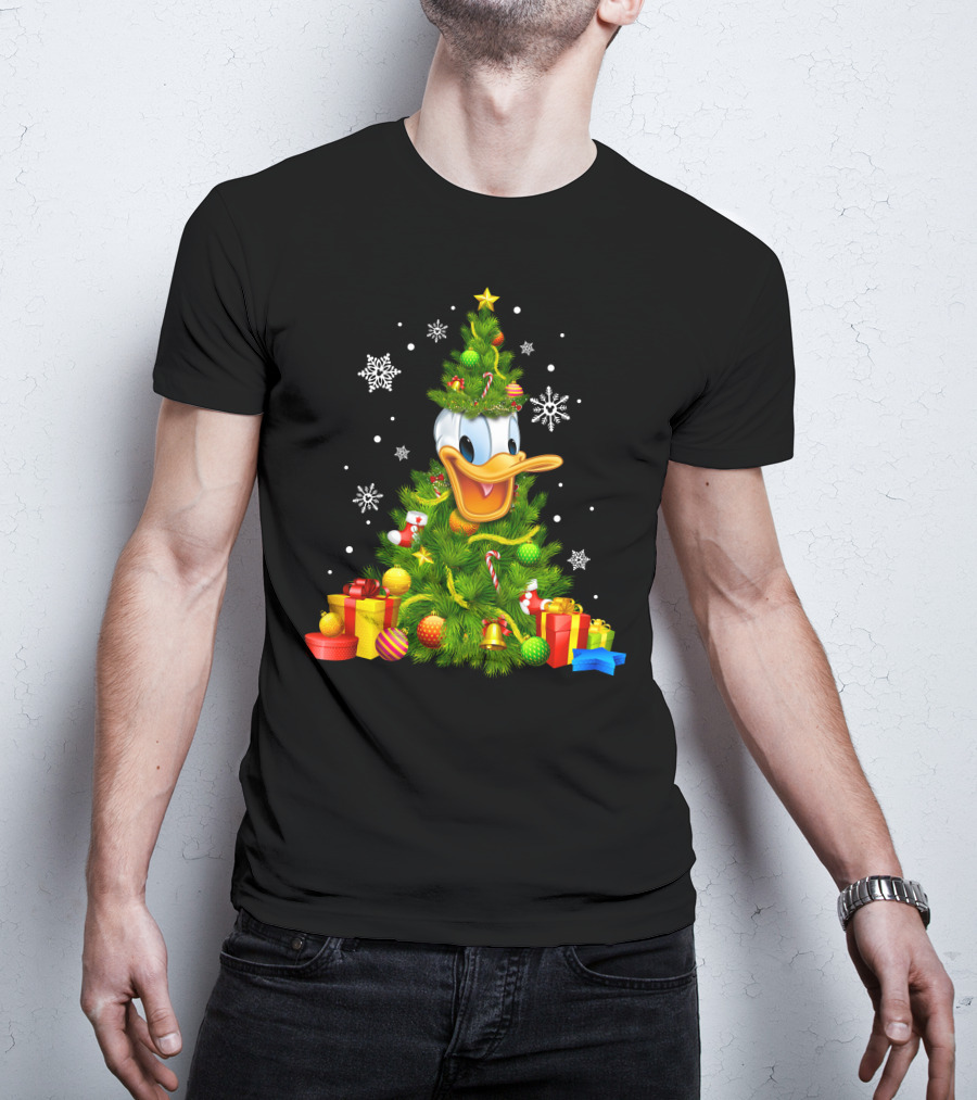 Donald Christmas Tree Snowflakes Presents T-Shirt