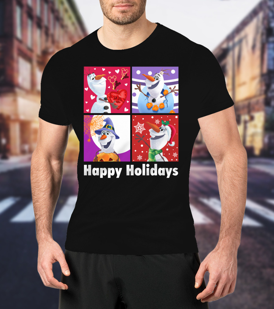 Happy Holidays Olaf Seasonal Celebrations T-Shirt