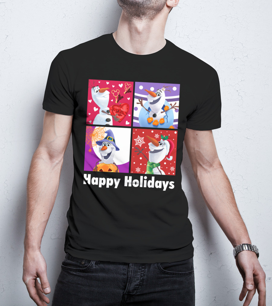 Happy Holidays Olaf Seasonal Celebrations T-Shirt