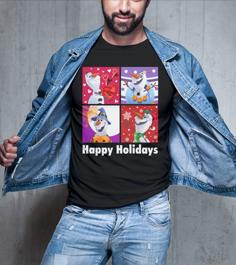 Happy Holidays Olaf Seasonal Celebrations T-Shirt