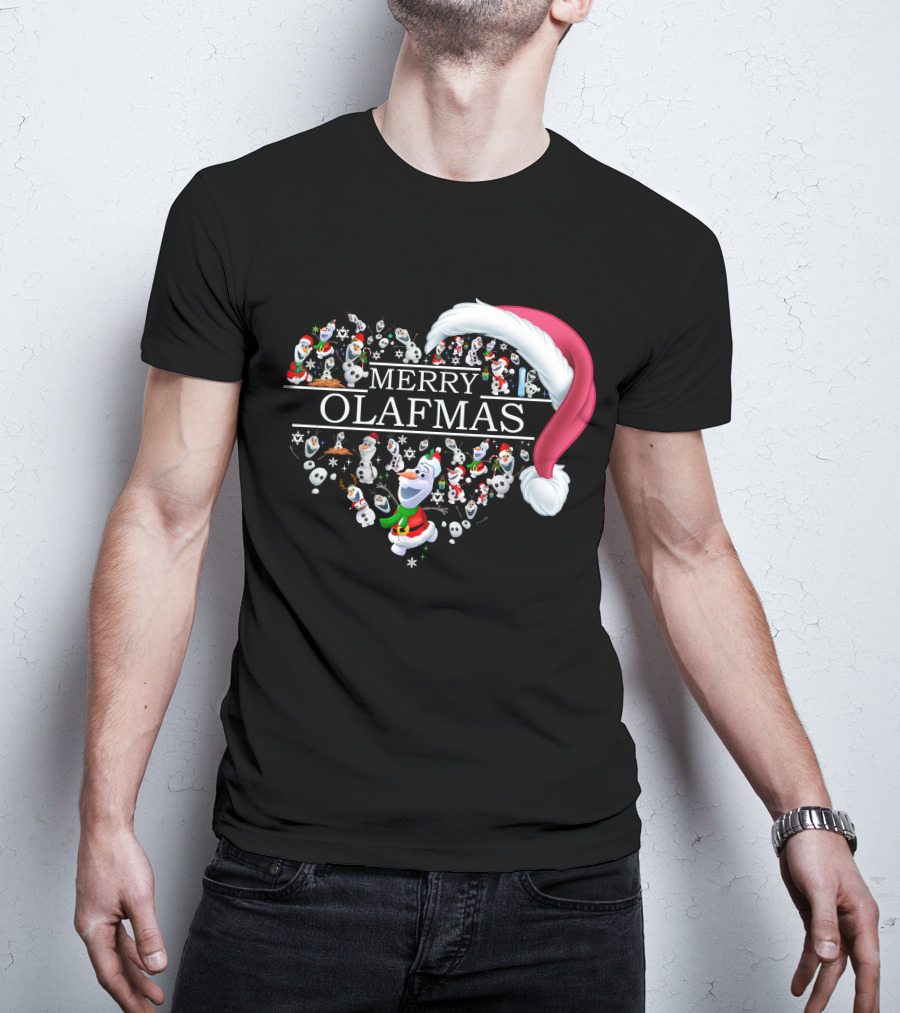 Merry Olafmas Santa Hat Heart T-Shirt