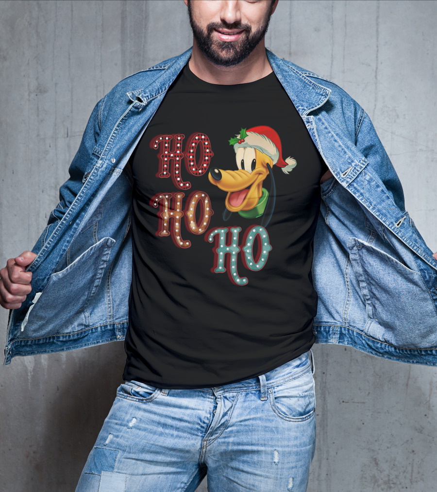Ho Ho Ho Pluto Christmas Santa Hat T-Shirt