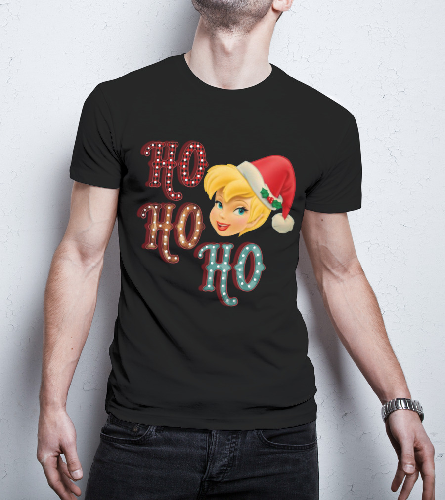 Ho Ho Ho Tinkerbell Santa Hat Christmas T-Shirt