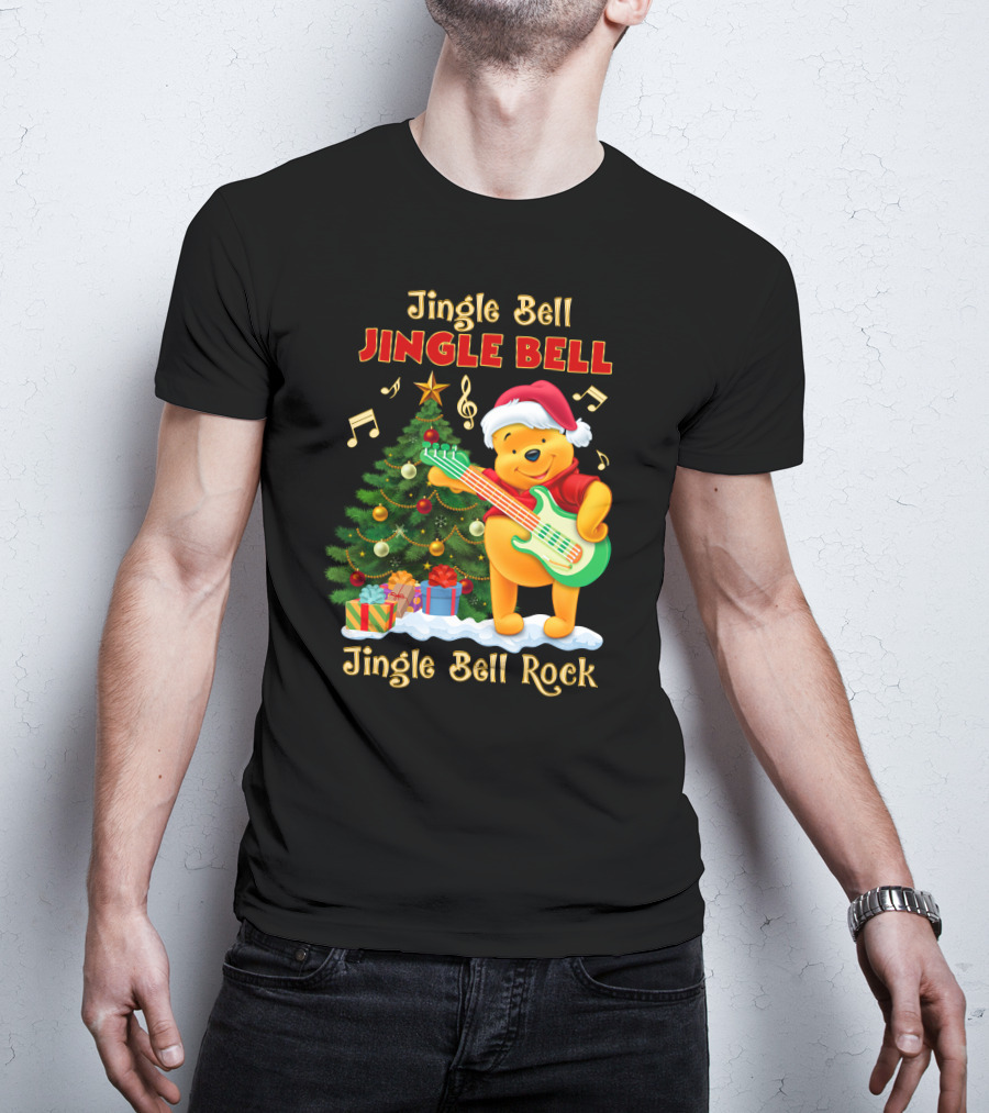 Jingle Bell Jingle Bell Jingle Bell Rock Christmas Pooh T-Shirt