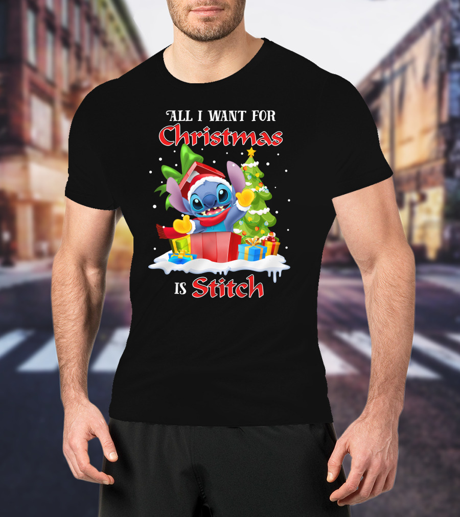 All I Want For Christmas Is Stitch T-Shirt