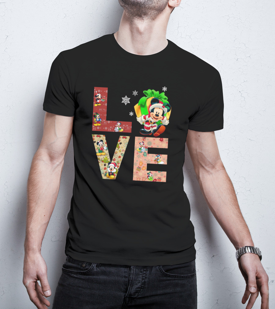Love Mickey Christmas Holiday Season T-Shirt