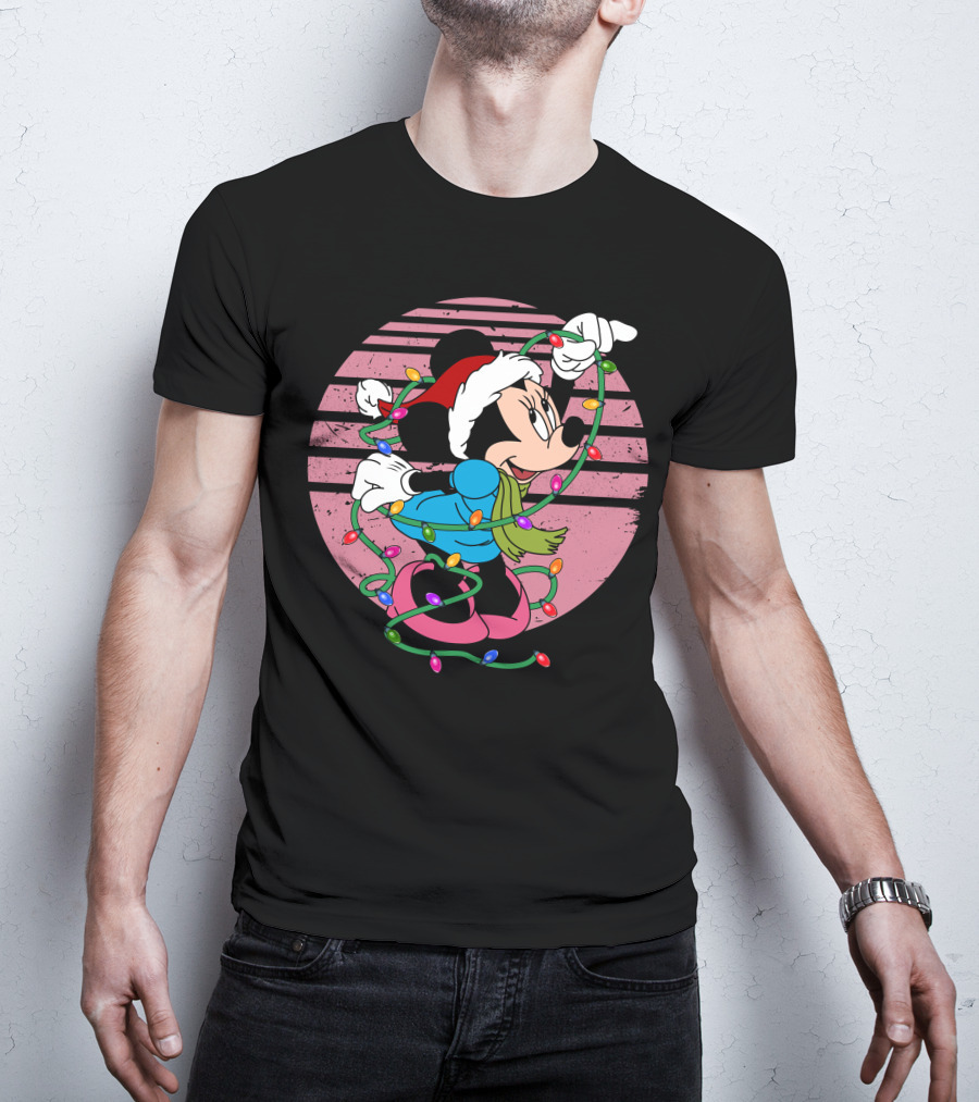 Minnie Mouse Christmas Lights Holiday Fun T-Shirt