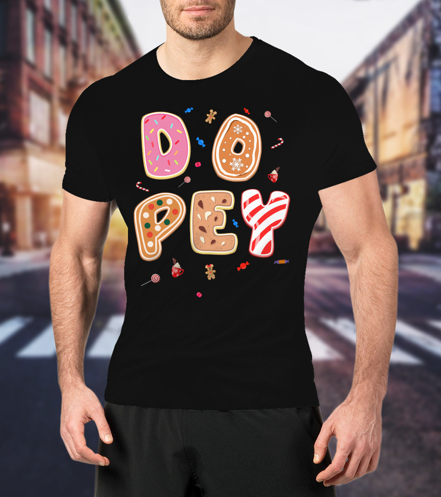 Dopey Candy Cane Gingerbread Cookie Sprinkle Sweets T-Shirt