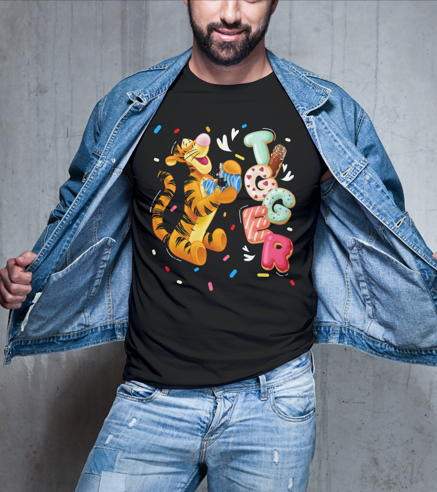 Tigger Donut Sprinkles Playful Delight T-Shirt