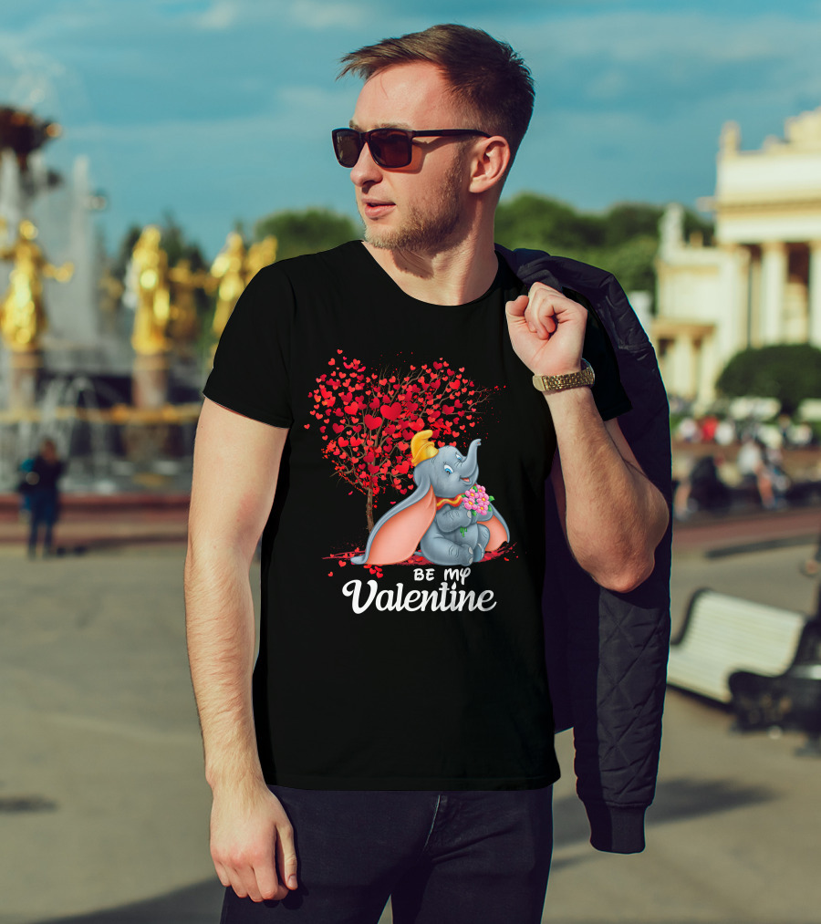 Dumbo Be My Valentine Red Heart Tree Bouquet T-Shirt