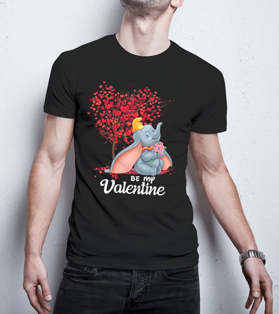 Dumbo Be My Valentine Red Heart Tree Bouquet T-Shirt